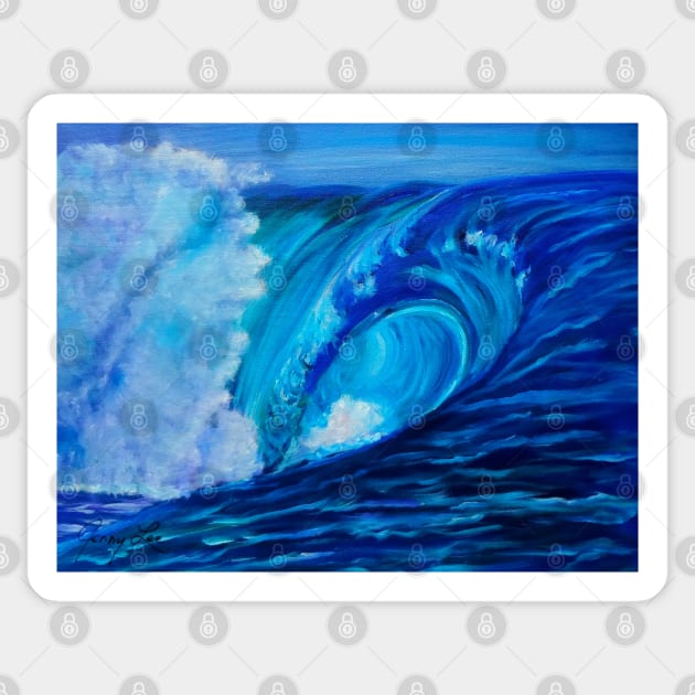 North Shore Wave Sticker by jennyleeandjim